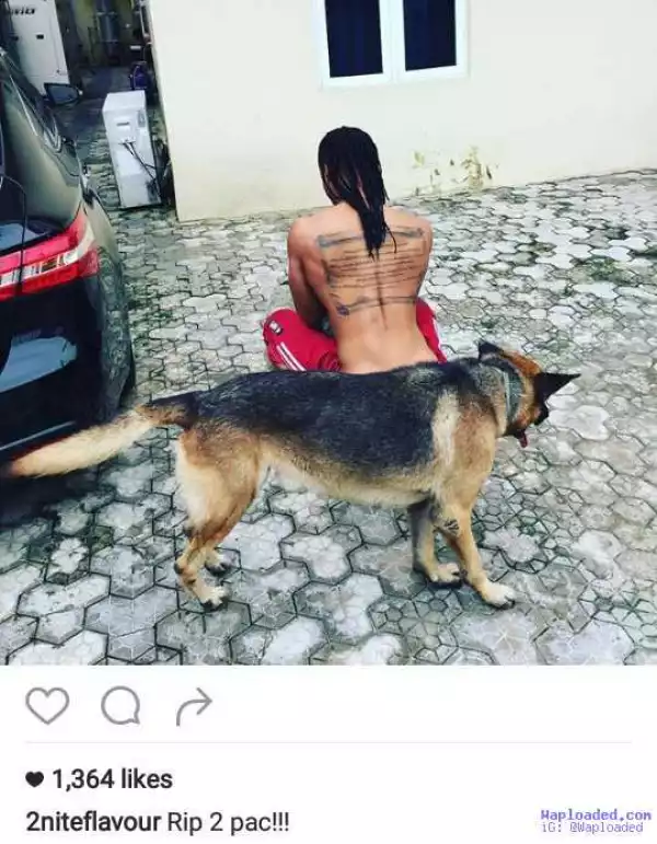 Flavour Mourns The Death Of His Dog, 2pac (Photo)
